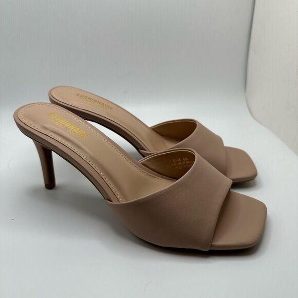 CUSHIONAIRE Women's One Band Dress Sandal +Memory Foam 6 NUDE - Picture 1 of 7